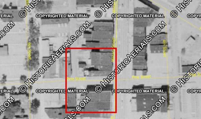 Maxine Theatre - 1964 Aerial (newer photo)